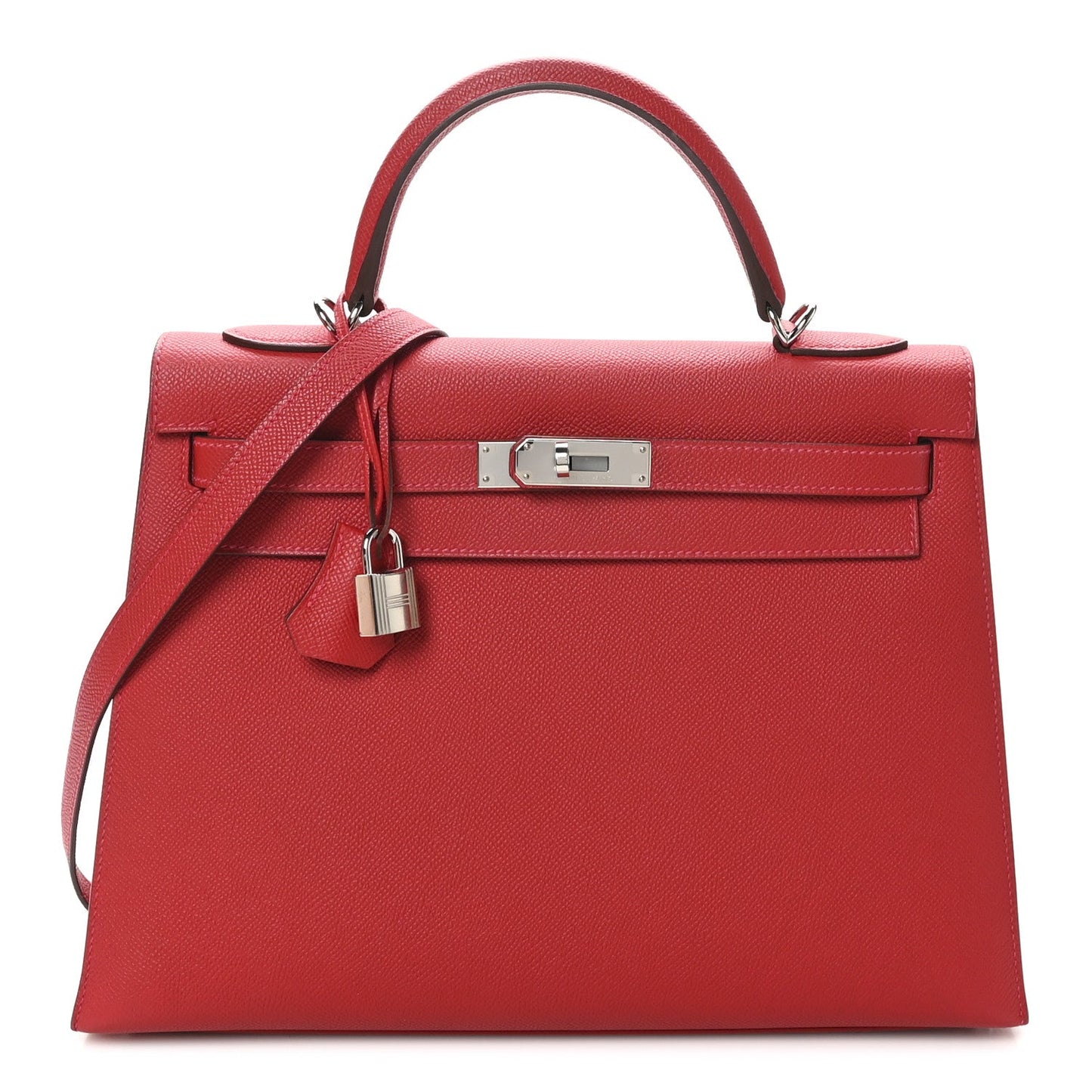 Hermes Epsom Kelly Sellier Rouge Cas Ue Handbag Travel Bag Rouge Casue 1759383
