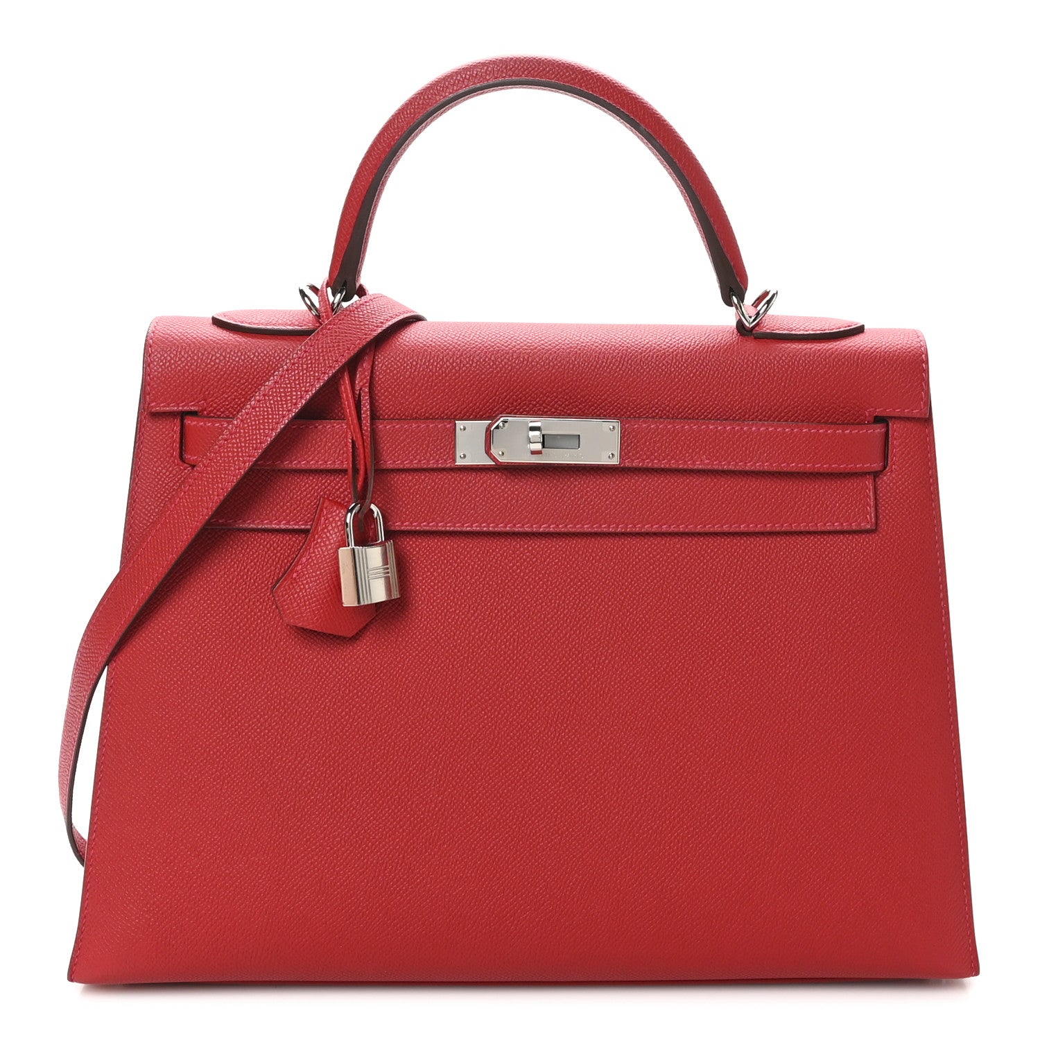 Hermes Epsom Kelly Sellier Rouge Cas Ue Handbag Travel Bag Rouge Casue 1759383