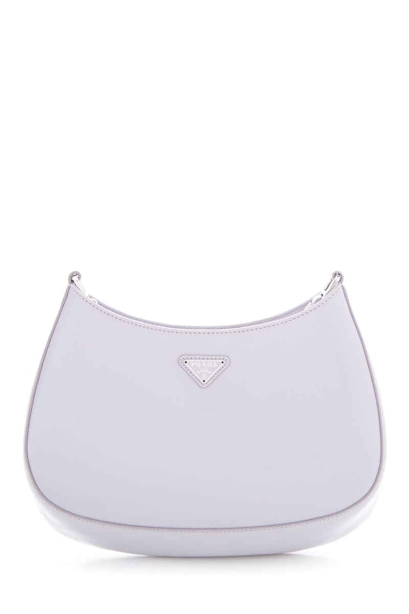 Prada Lilac Cleo Brushed Handbag Leather Travel Bag