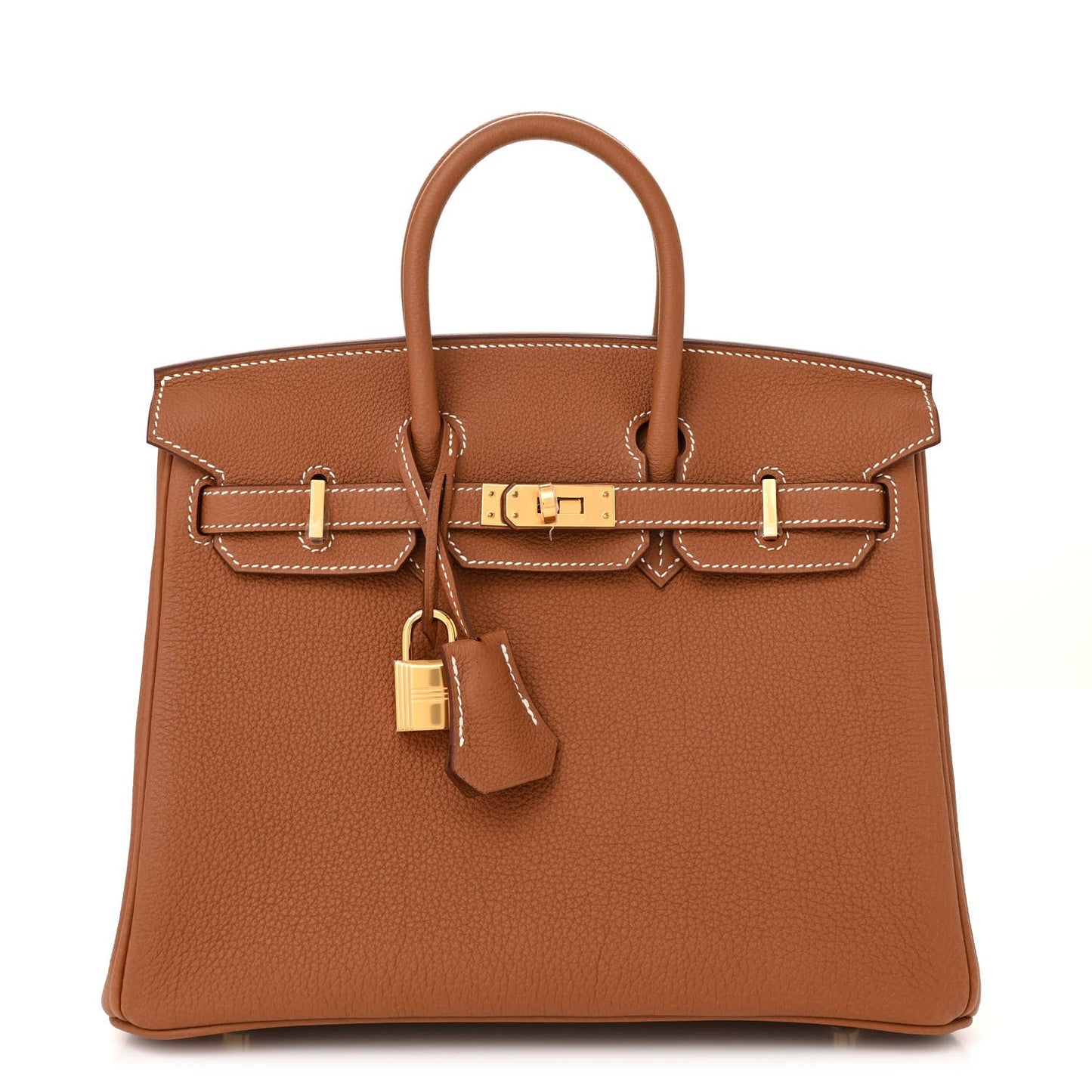 Hermes Togo Birkin Handbag Gold Travel Bag 25 Gold 1766360