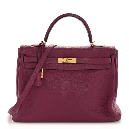 Hermes Taurillon Clemence Kelly Retourne Tosca Handbag Travel Bag