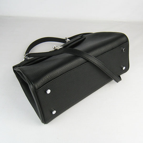 Hermes Luxury Kelly Cm Togo Handbag Leather Black Travel Bag