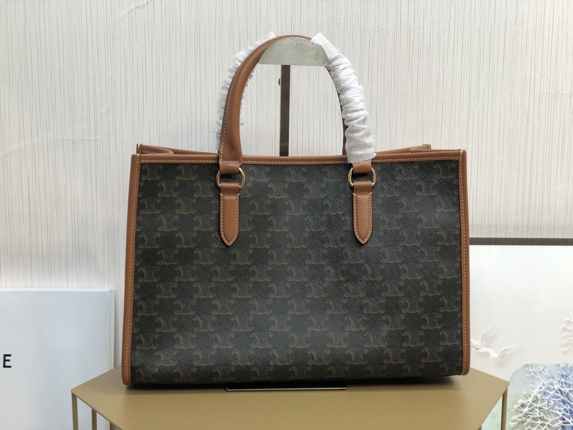 Top Quality Horizontal Cabas In Triomphe For Canvas Tan Travel Bag 199742Bzj04Lu 1095