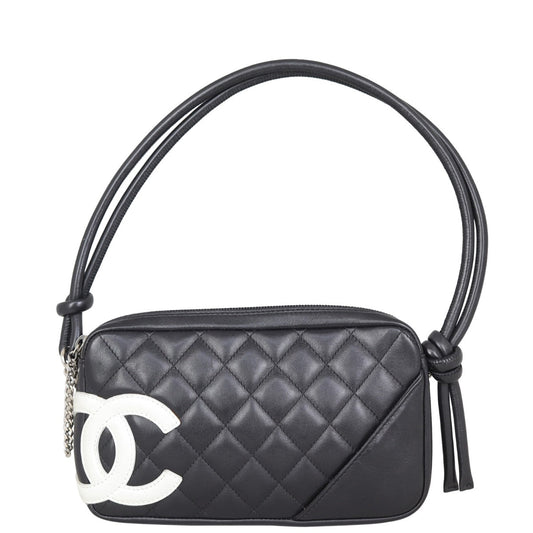 Chanel Ligne Cambon Pochette Hardware Silver Handbag