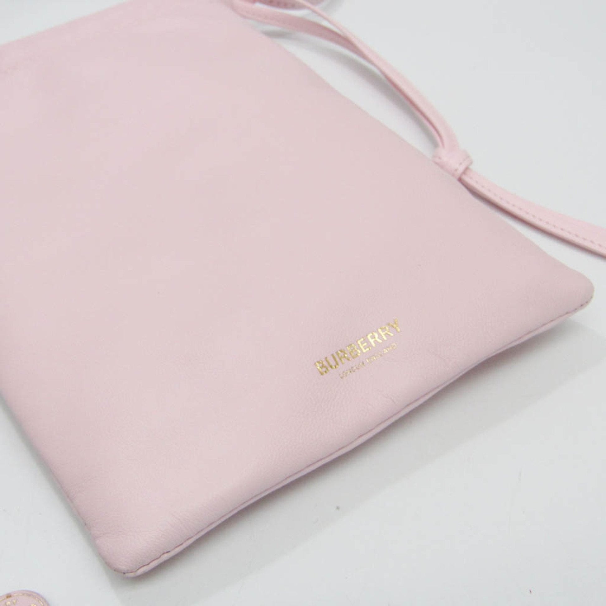 Burberry Shoulder Bag Leather Pink Shoulder Bag 1