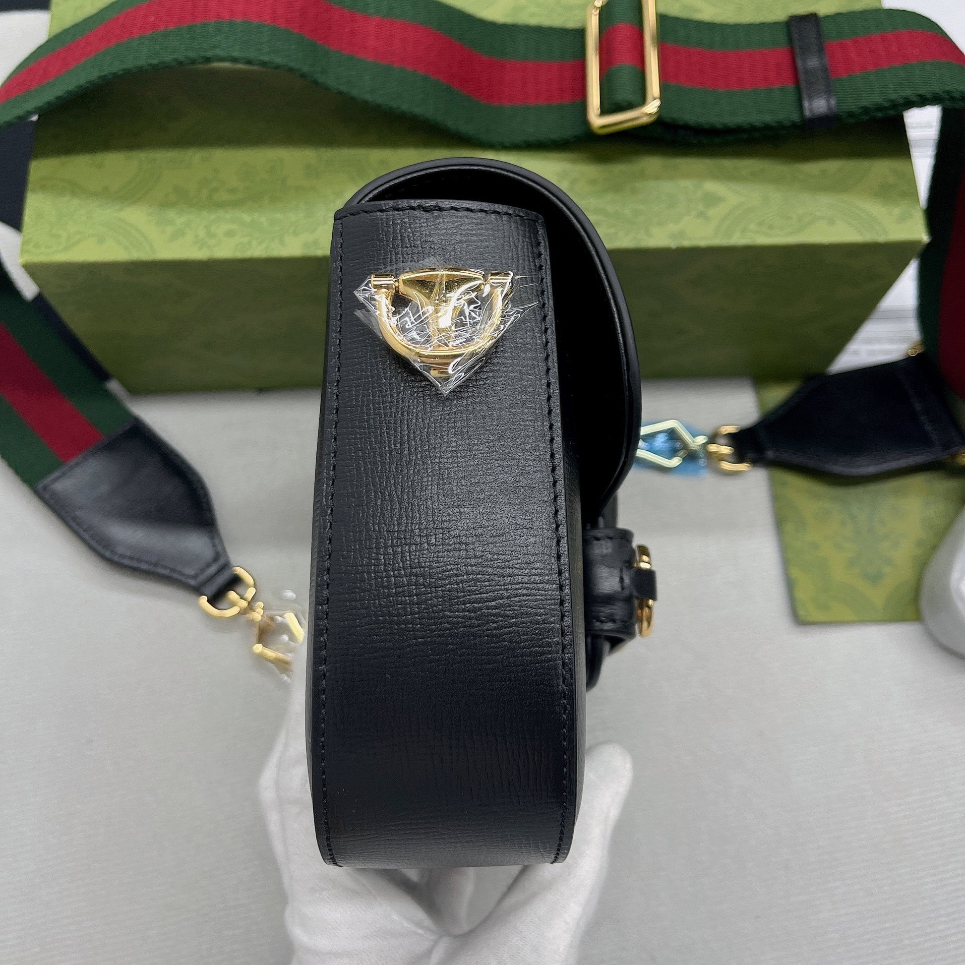 gg Horsebit , ’s 8in Black Mini Bag
