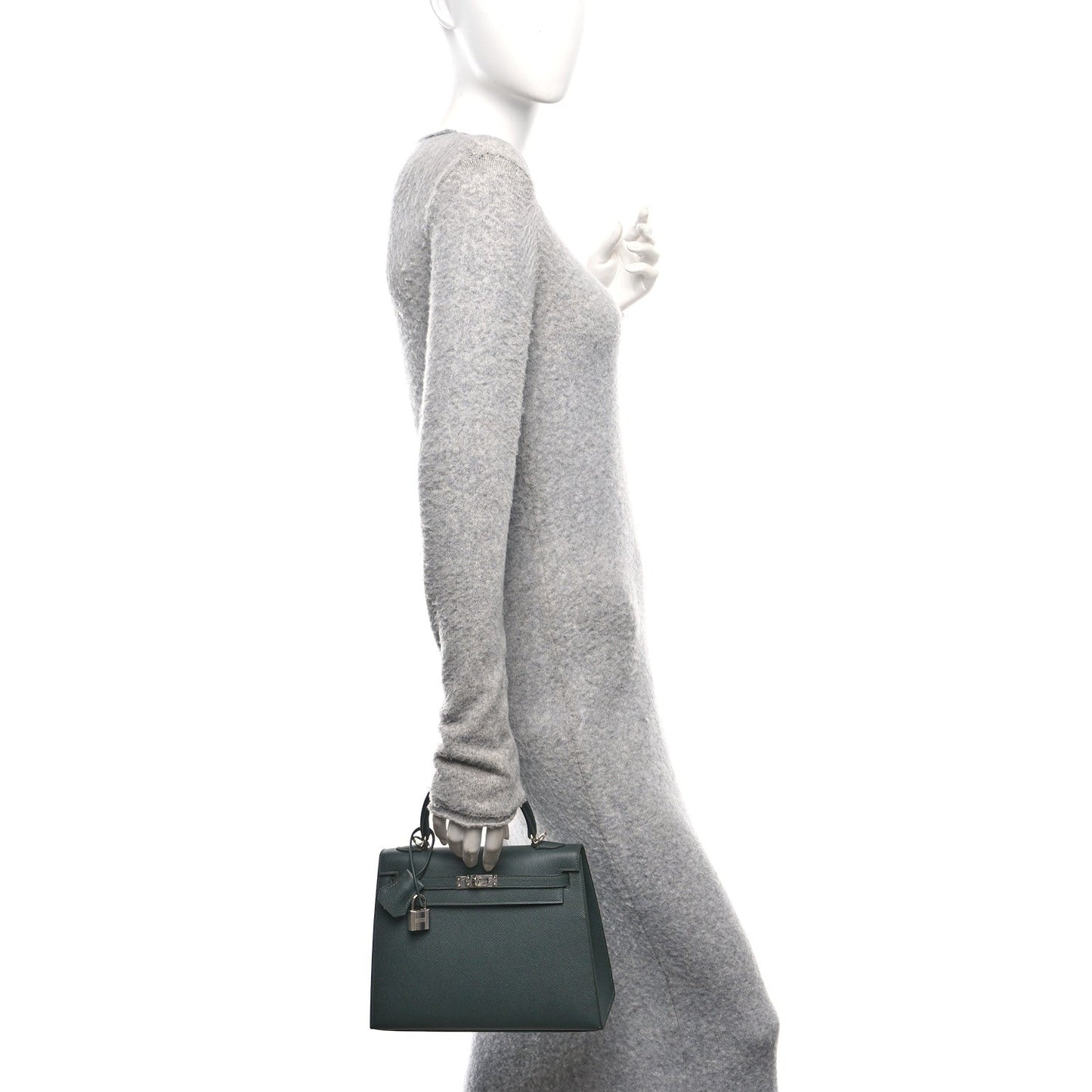Hermes Epsom Kelly Sellier Vert Mangrove Handbag Travel Bag