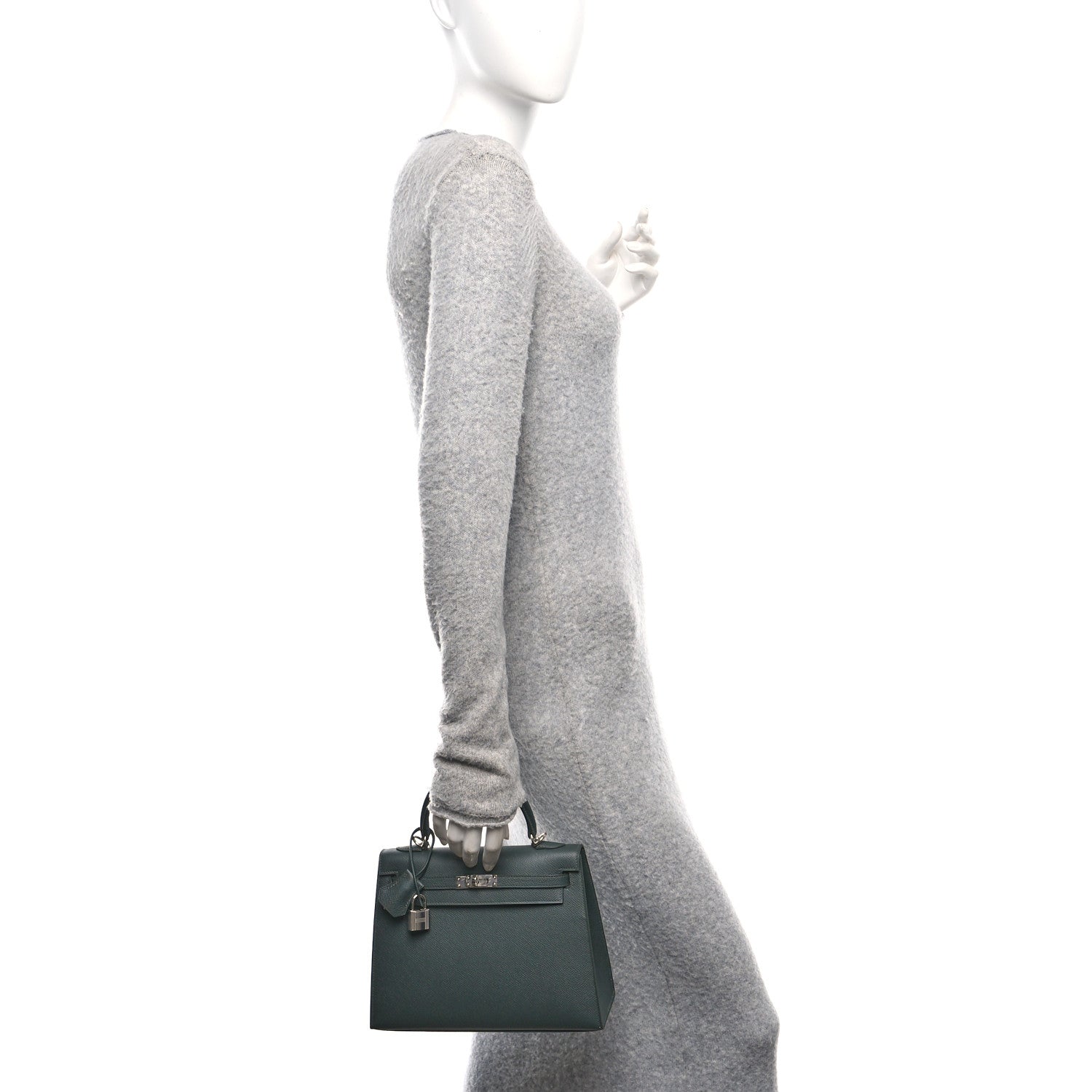 Hermes Epsom Kelly Sellier Vert Mangrove Handbag Travel Bag
