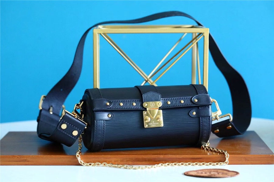 Top Quality Papillon Trunk Epi For Women Black Crossbody Bag