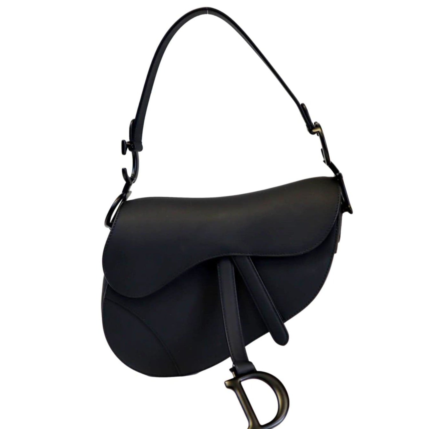 Dior Saddle Satchel Bag Leather Black