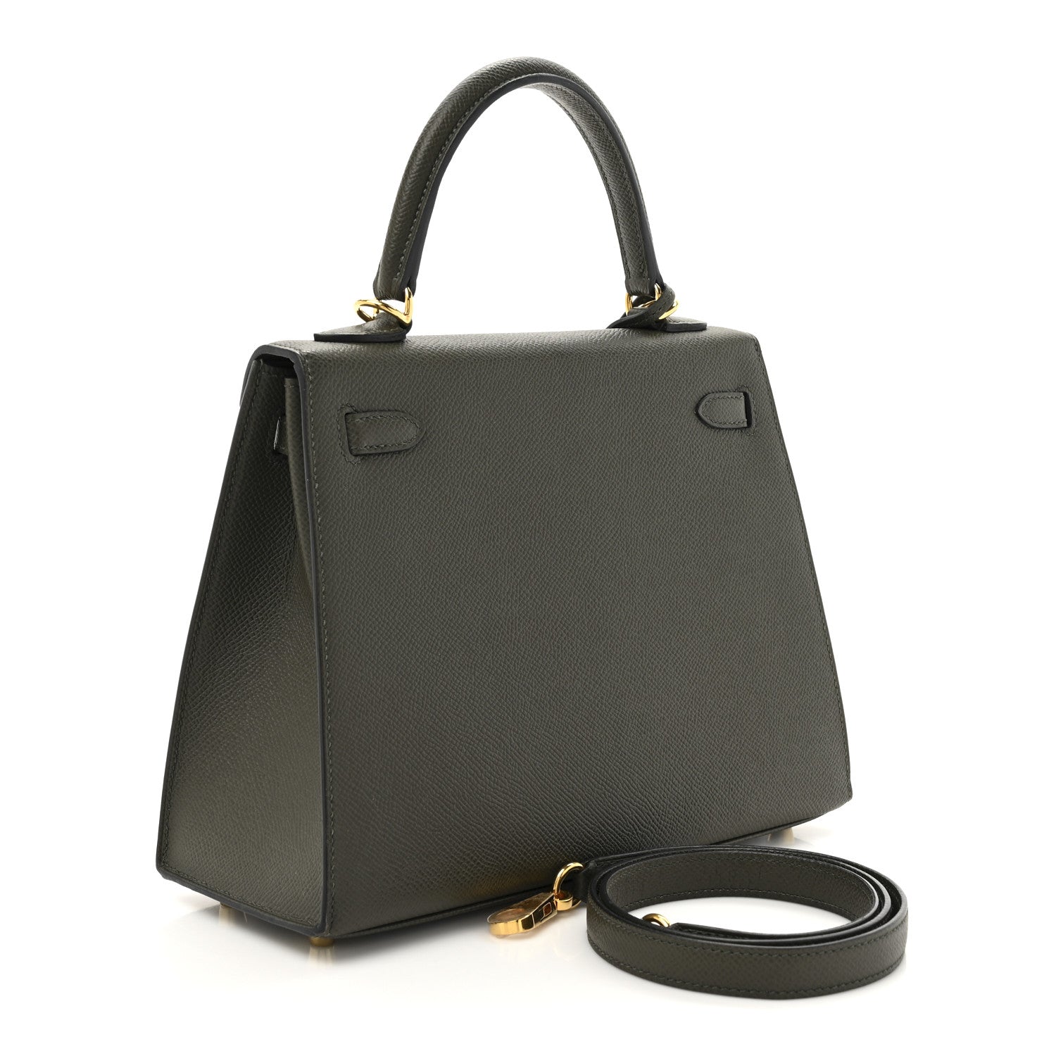 Hermes Epsom Kelly Sellier Vert De Gris Handbag Travel Bag