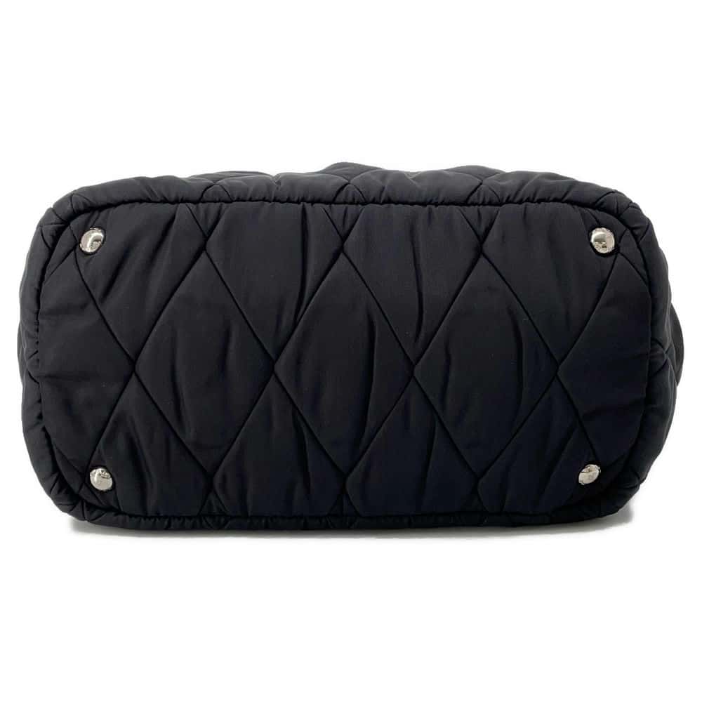 Prada Bomber 2Way Tote Bag Nylon Black