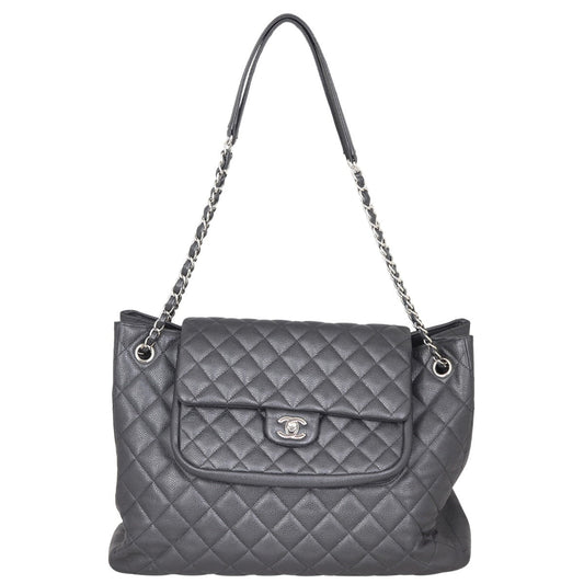 Chanel Paris-Edinburgh Tote Quilted Large Tote Bag