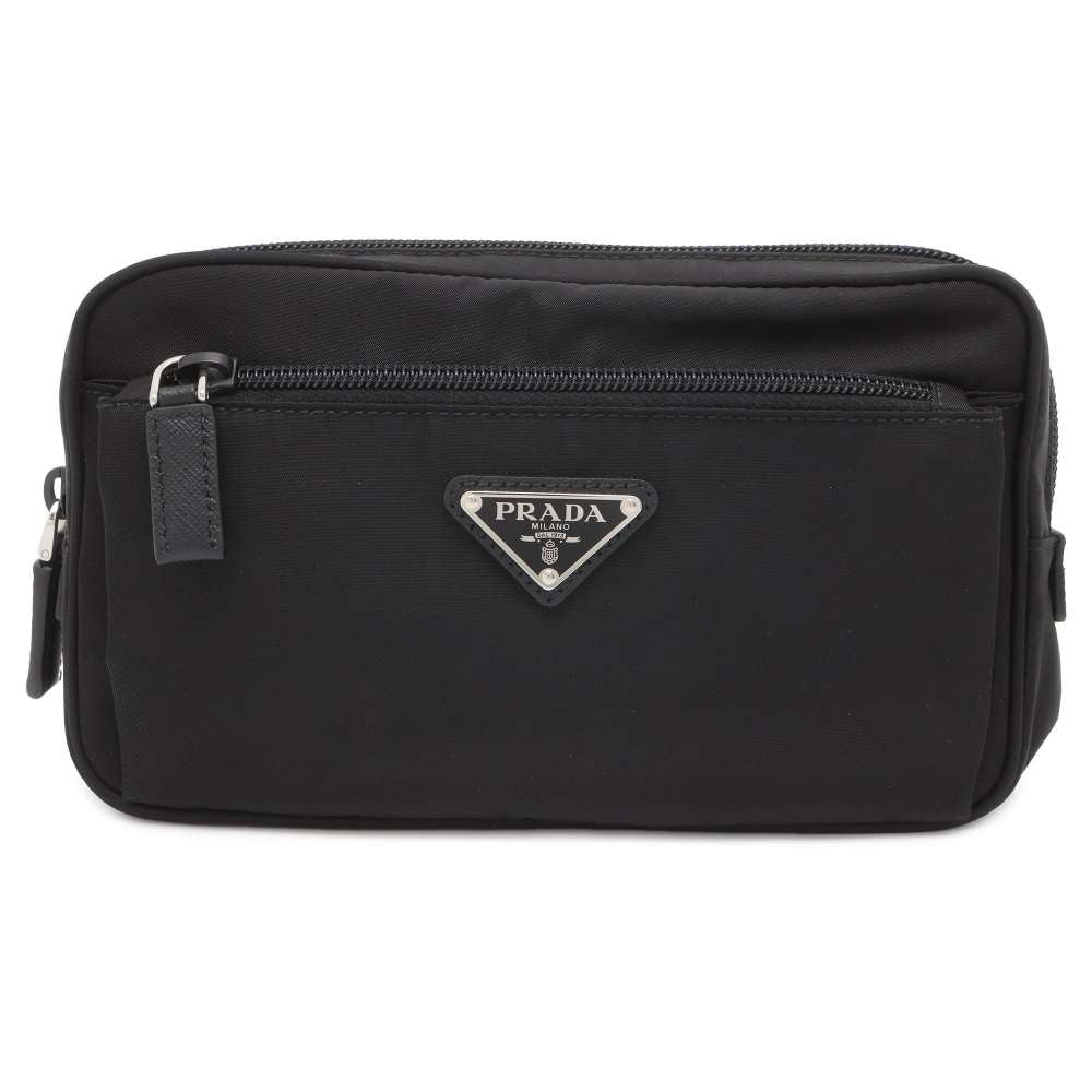 Prada Waist Bag Nylon Black Travel Bag