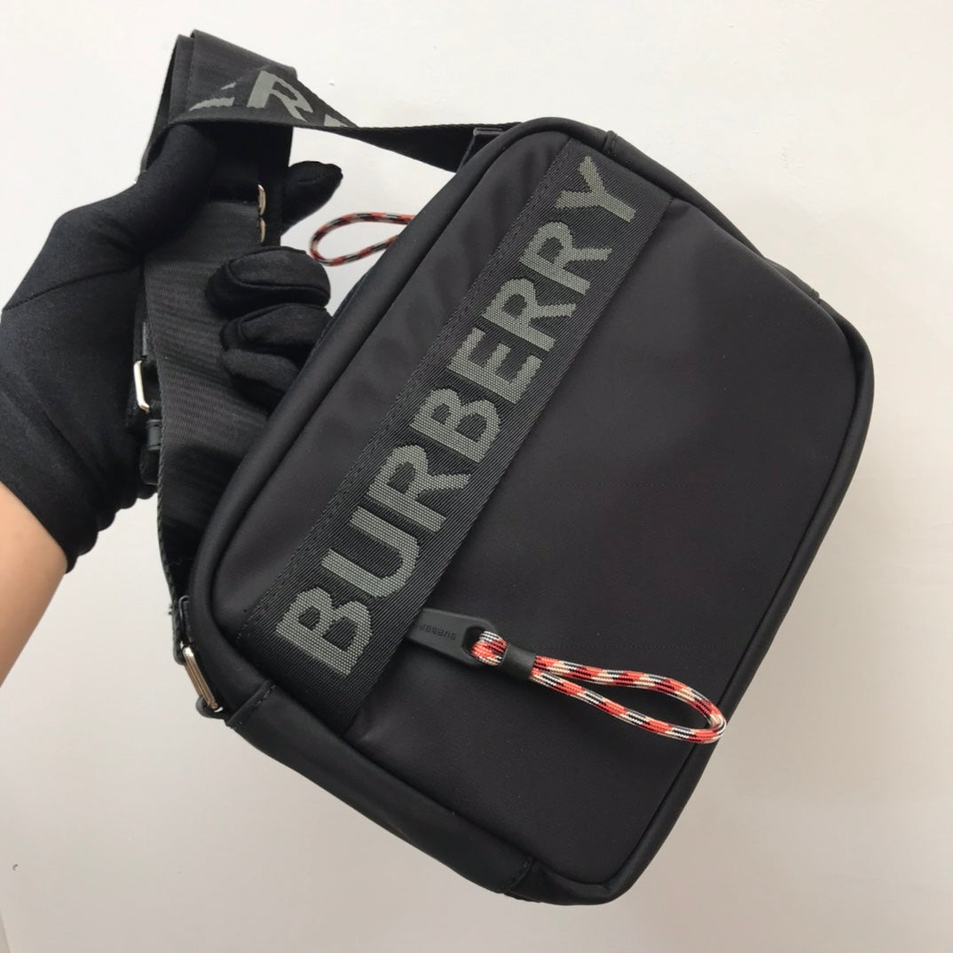 Top Quality Detail Crossbody Bag For Men Nylon Black