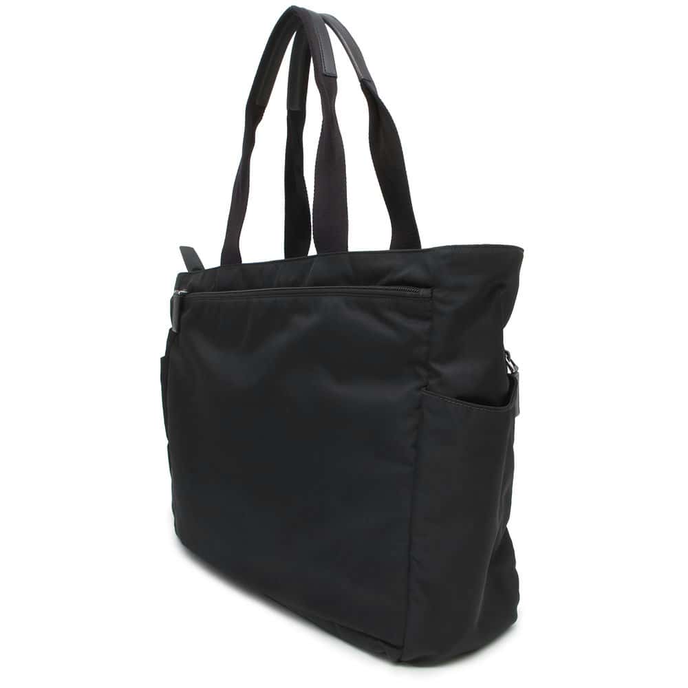 Prada Tote Bag Leather Nylon Black