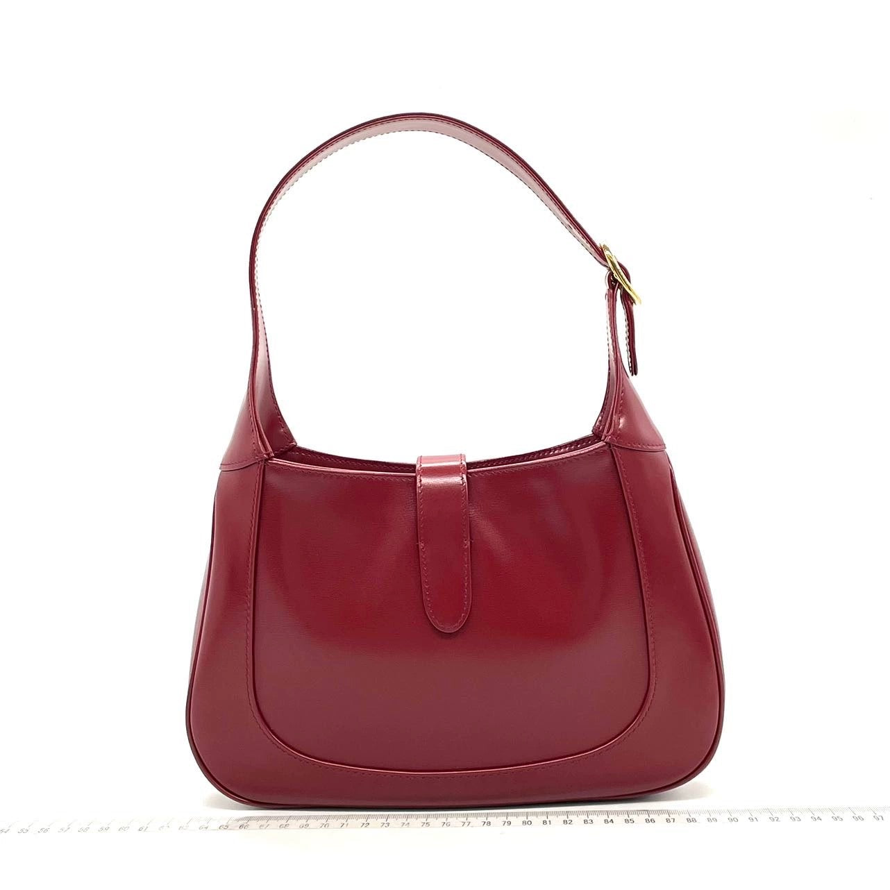 Gucci Jackie Burgundy Adjustable Strap Leather Red Small Travel Bag Adjustable Strap