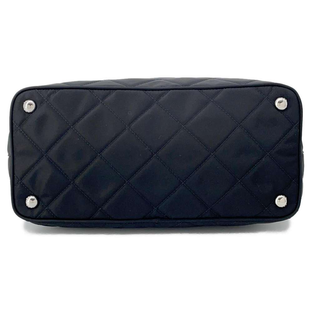Prada Chaintote Bag Leather Nylon Quilted