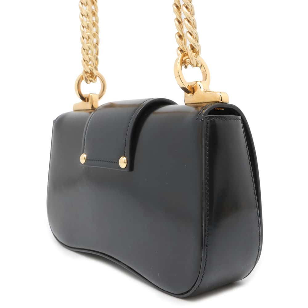 Prada Chainshoulder Bag Leather Black