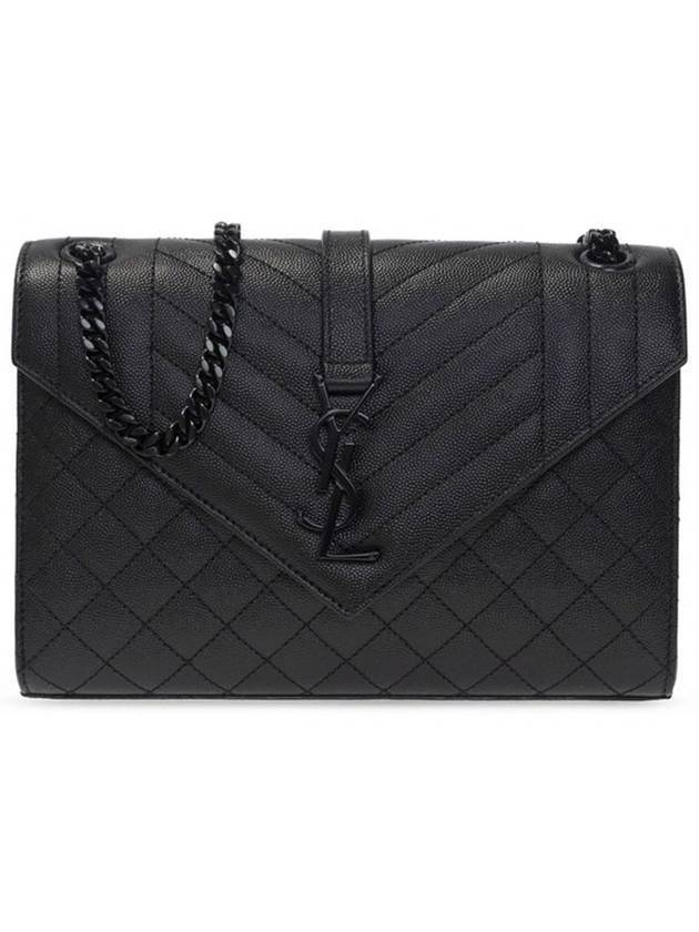 YSL Saint Laurent Saint Laurent Trending Envelope Shoulder Bag Monogram Black