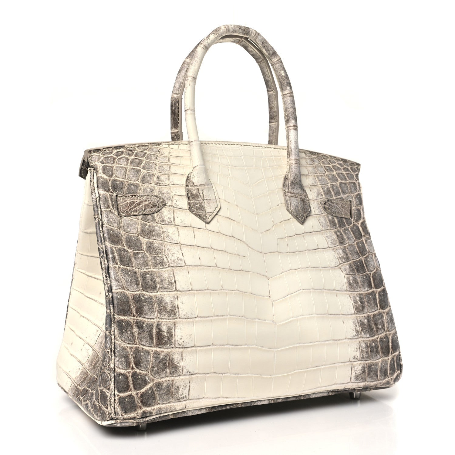 Hermes Matte Niloticus Crocodile Himalaya Birkin Blanc Handbag Travel Bag 30 Blanc 1743165