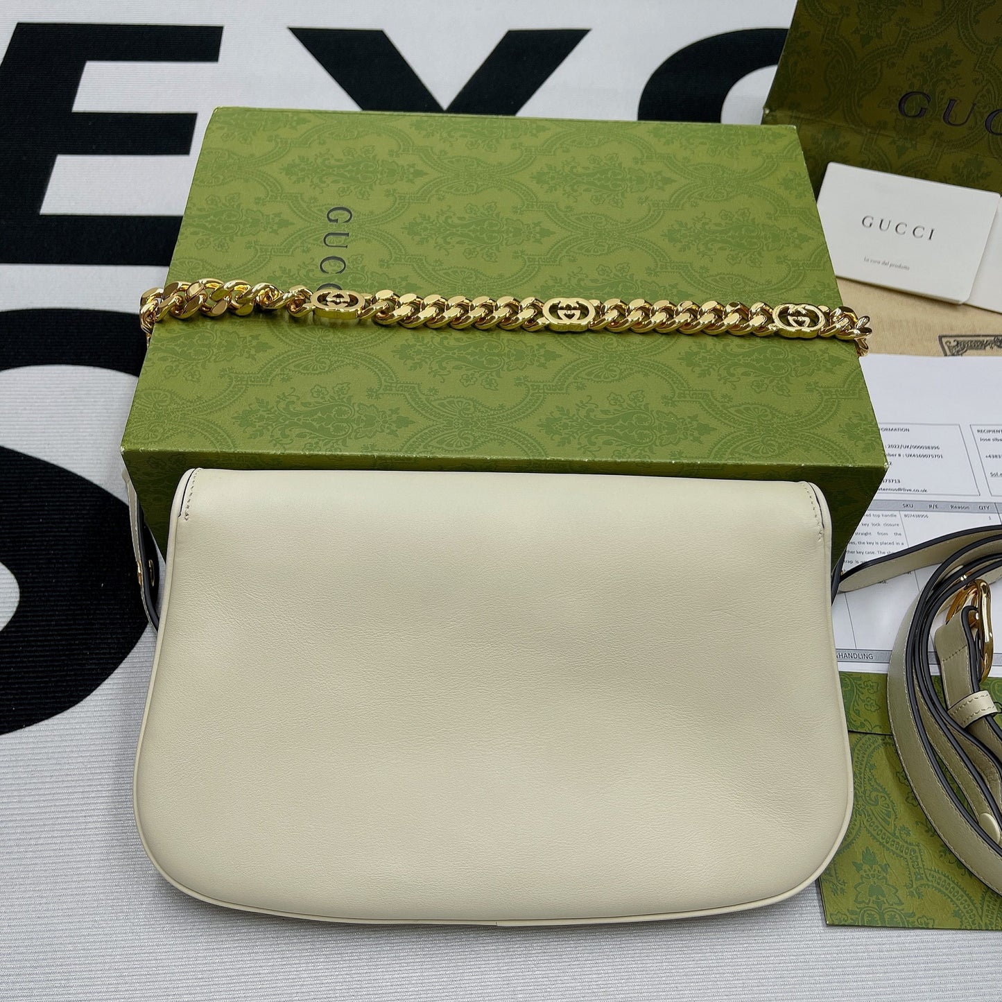 gg Blondie , ’s 11in White Shoulder Bag