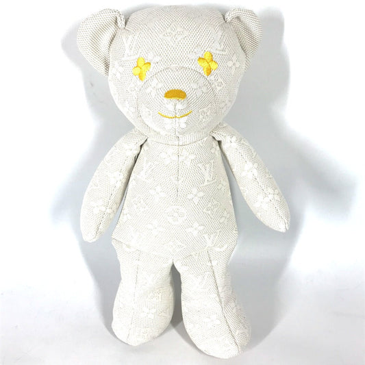 Louis Vuitton Plush Doll interior bear Cotton Beige Handbag