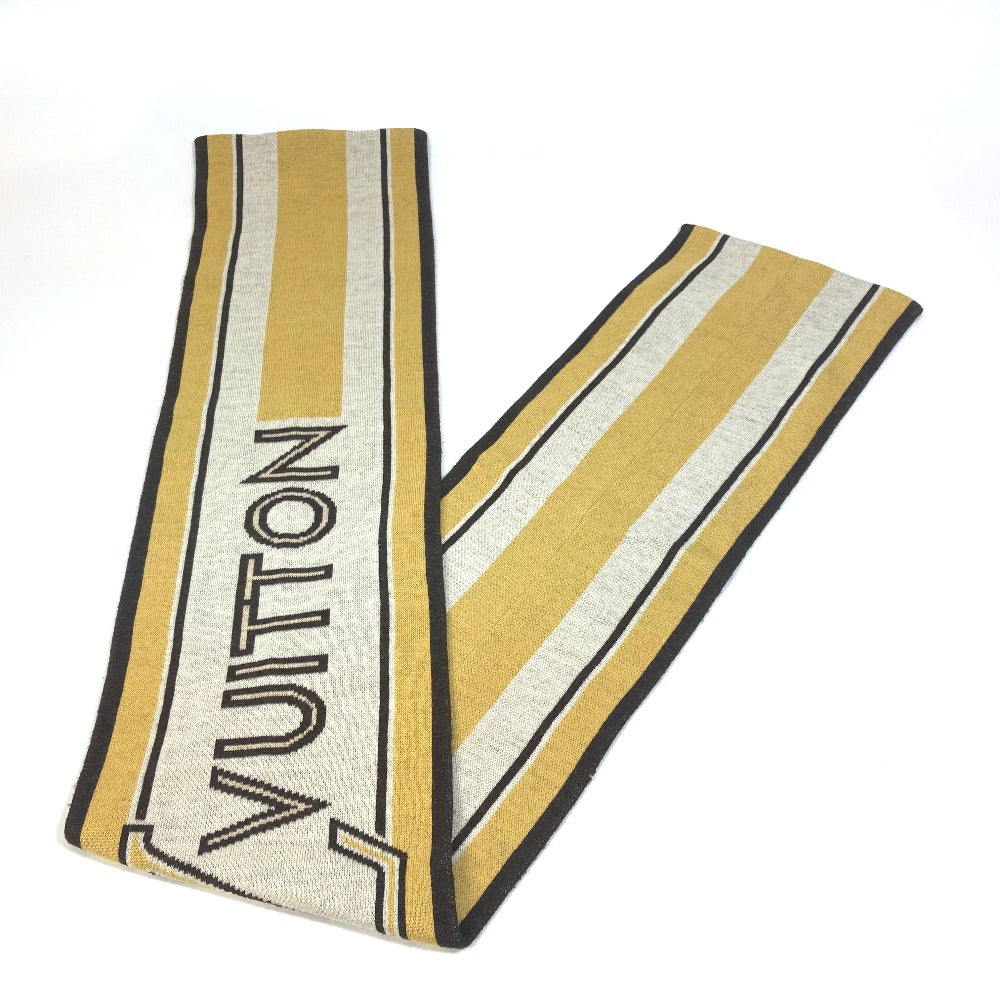 Louis Vuitton Scarf x border scarf Wool Brown Beige Apparel