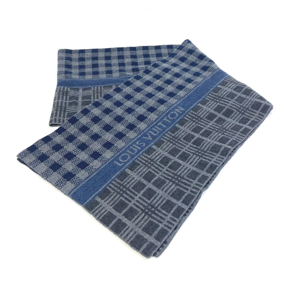 Louis Vuitton Scarf M74955 Escharp tartan check Wool Gray Apparel