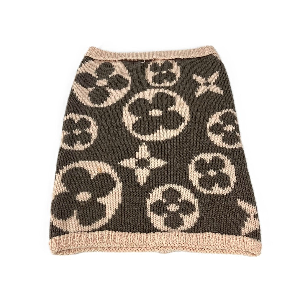 Louis Vuitton Scarf Monogrammed snood Wool Pink Apparel