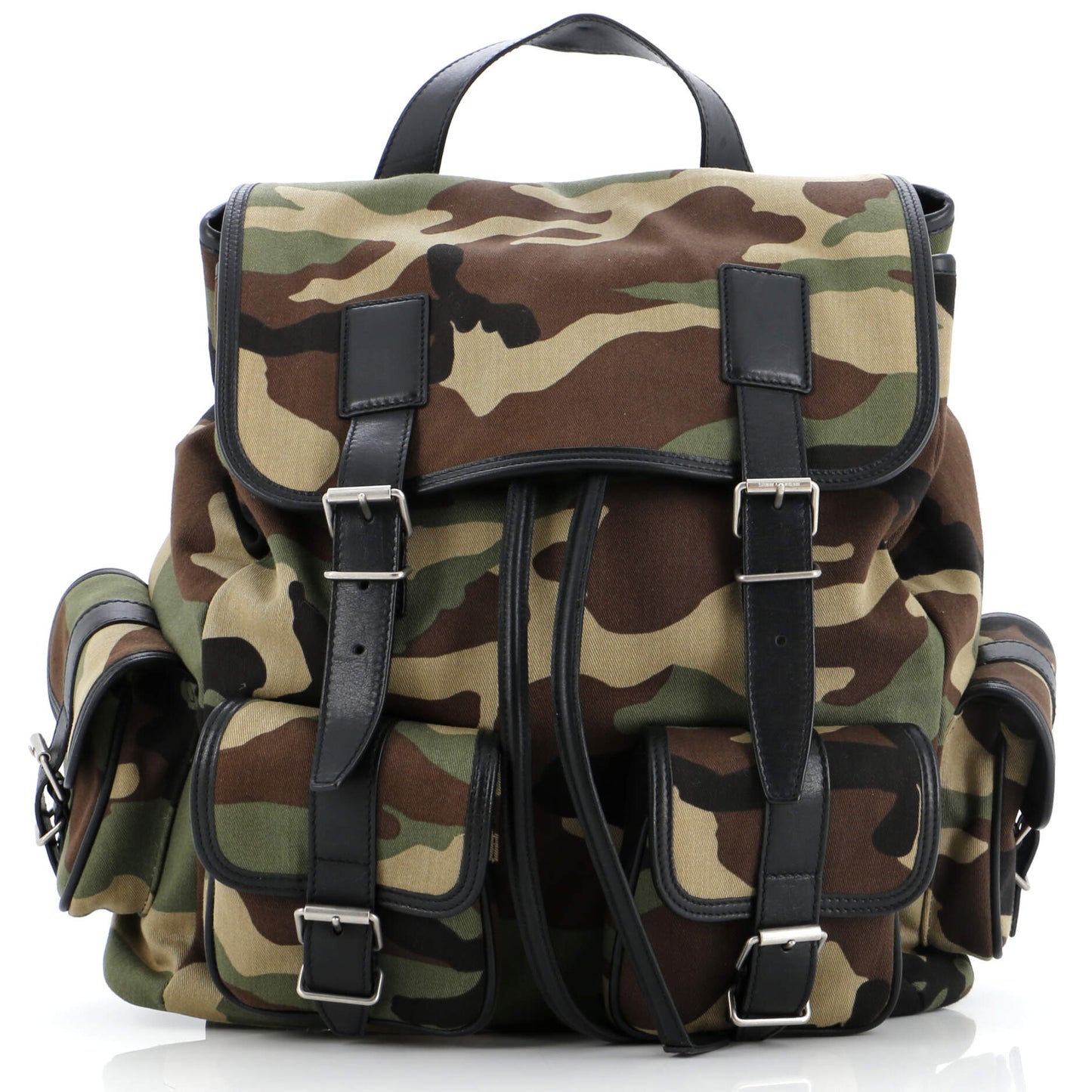 YSL Saint Laurent Saint Laurent Trending Rock Sac Backpack Camouflage Canvas Medium