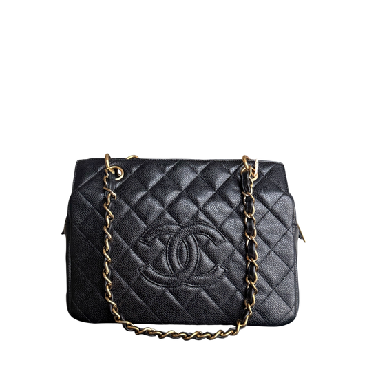 Chanel Petite Timeless Tote - Caviar Grained Calfskin Quilted Tote Bag 13 14