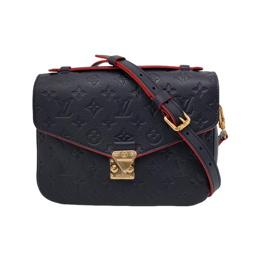 Louis Vuitton Pochette Métis Navy Monogram Empreinte Leather Metis Clutch Bag Navy 1