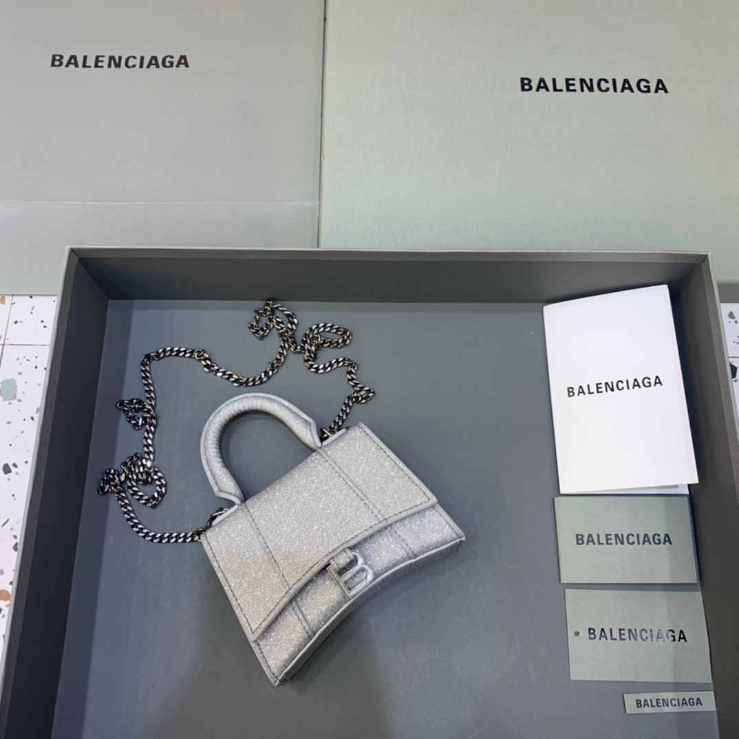 Top Quality Hourglass Handbag With In Grey Mini Chain Travel Bag