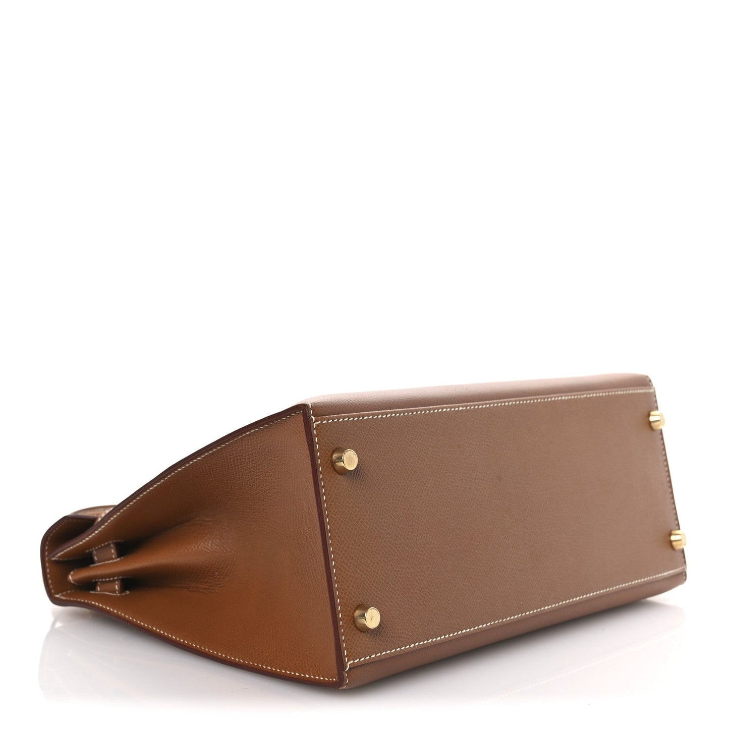 Hermes Courchevel Kelly Sellier Handbag Gold Travel Bag