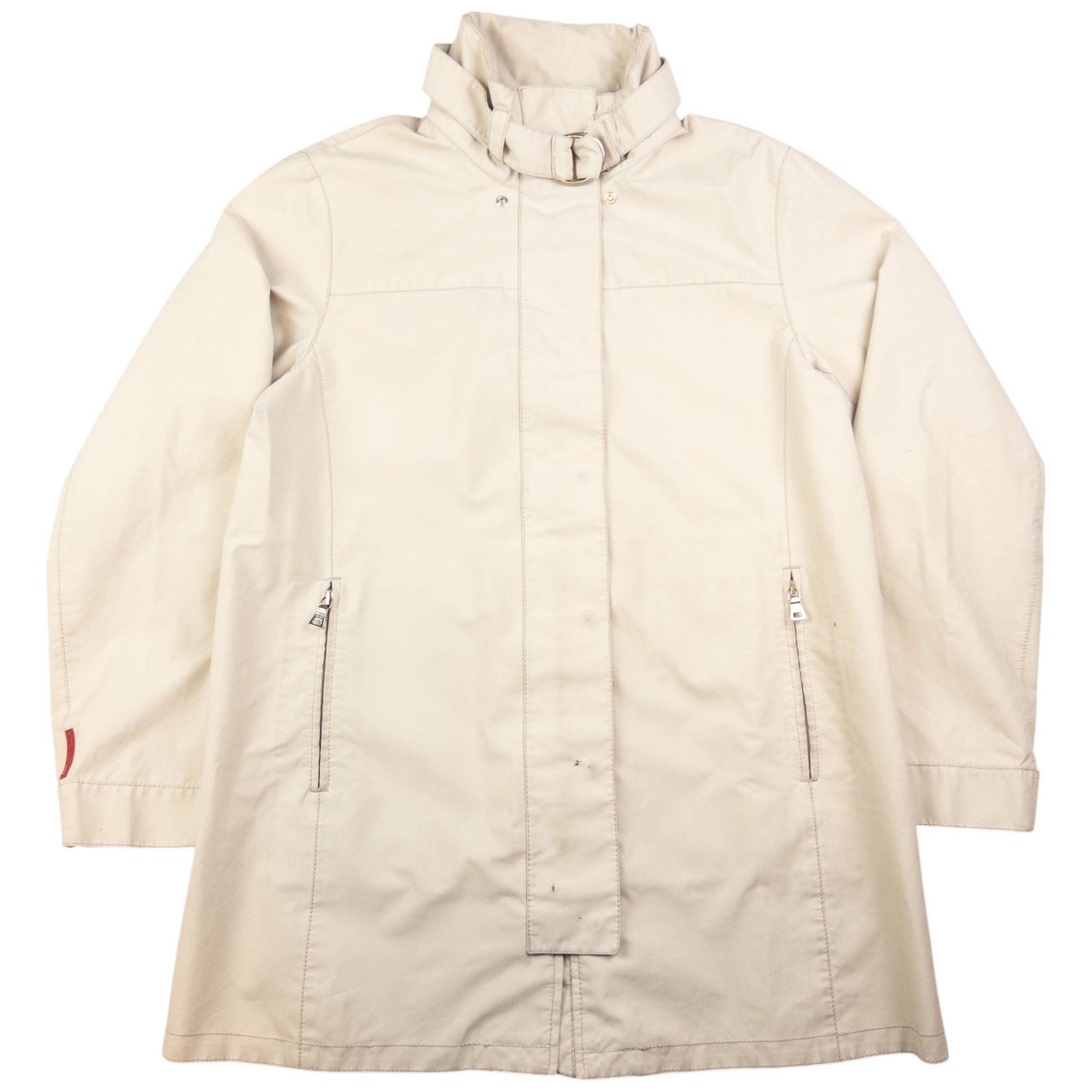 Prada Handbag Sport Goretex Up Jacket Womens Cream Zip