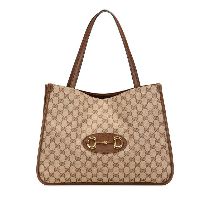 Gucci Horsebit Tote Bag Canvas