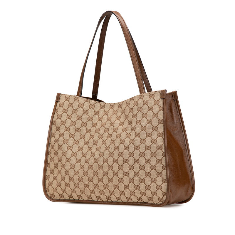 Gucci Horsebit Tote Bag Canvas