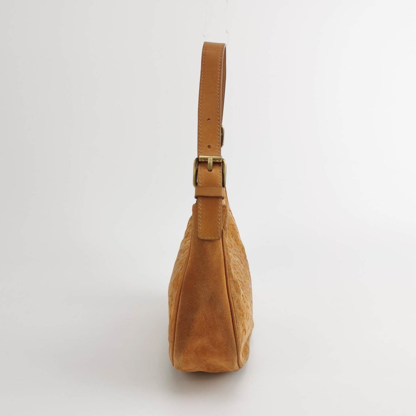 Celine Ava Hobo Pumpkin Camel Shoulder Bag Leather Suede Shoes