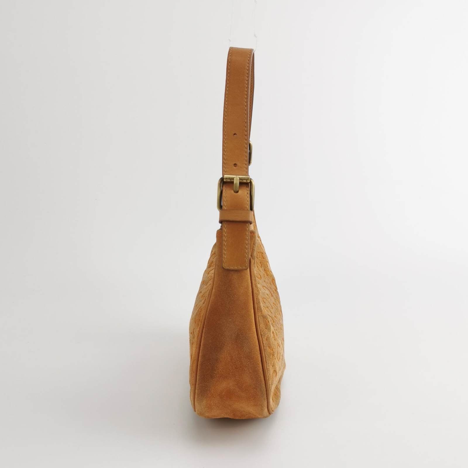 Celine Ava Hobo Pumpkin Camel Shoulder Bag Leather Suede Shoes