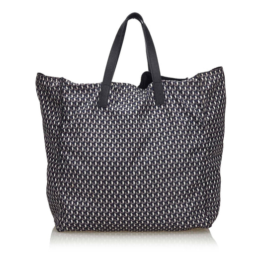 Prada Fabric Stampato Tote Bag Italy Nylon Gray Tote Bag Italy