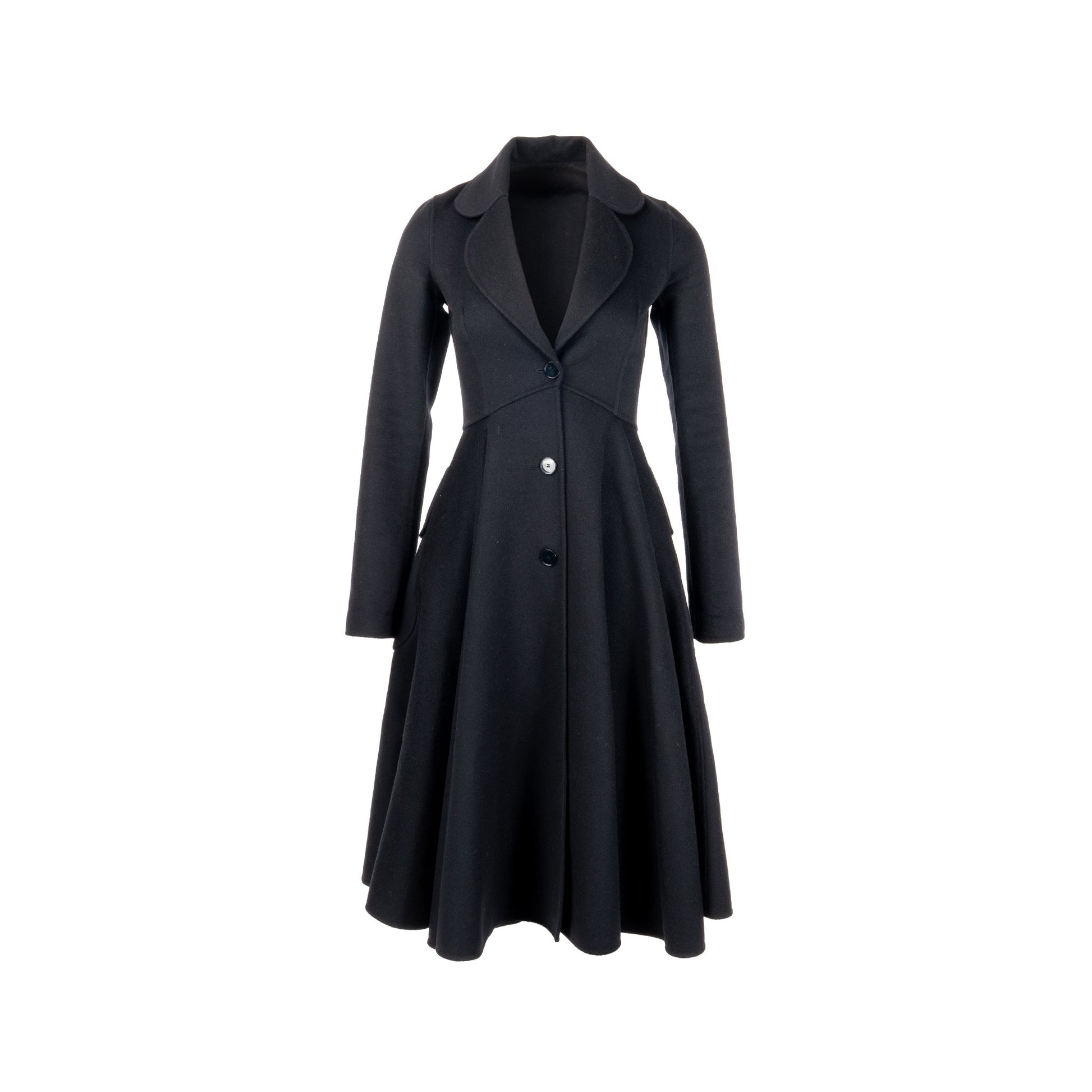 Dior Size Long Coat Wool Handbag Black Travel Bag