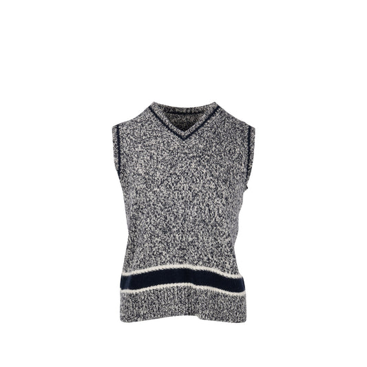 Dior Size V Neck Sweater Vest Wool Cashmere White Travel Bag