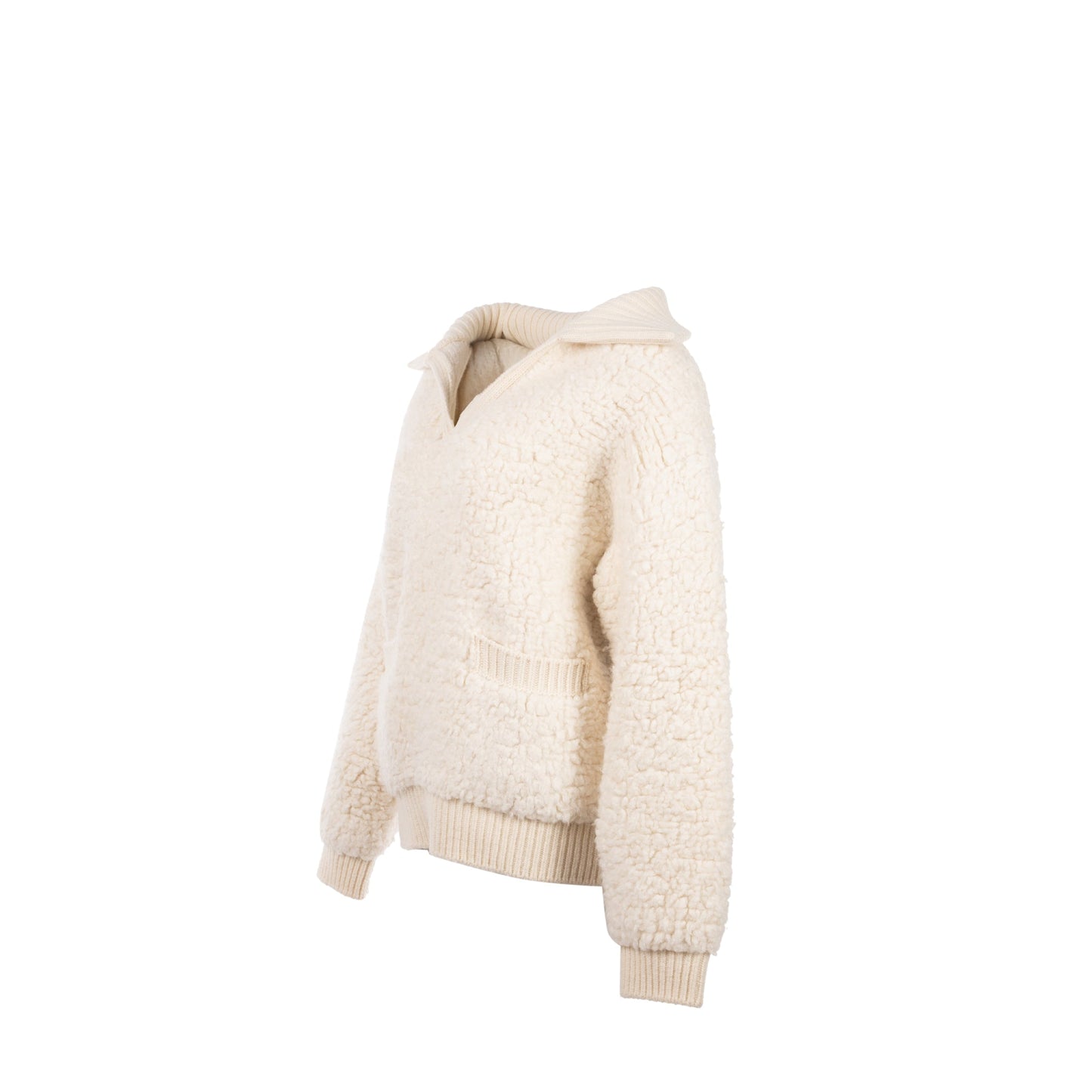 Celine Size Sweater Laine Alpaga Soie Handbag White Travel Bag