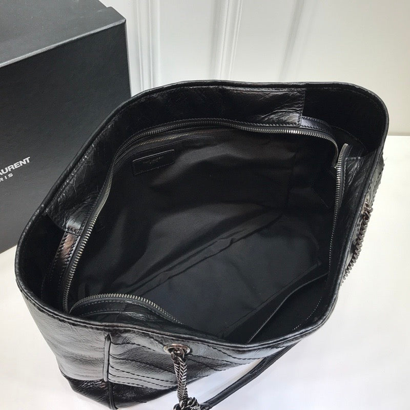 YSL Saint Laurent Niki Shopping 13.8in 35cm Black Handbag