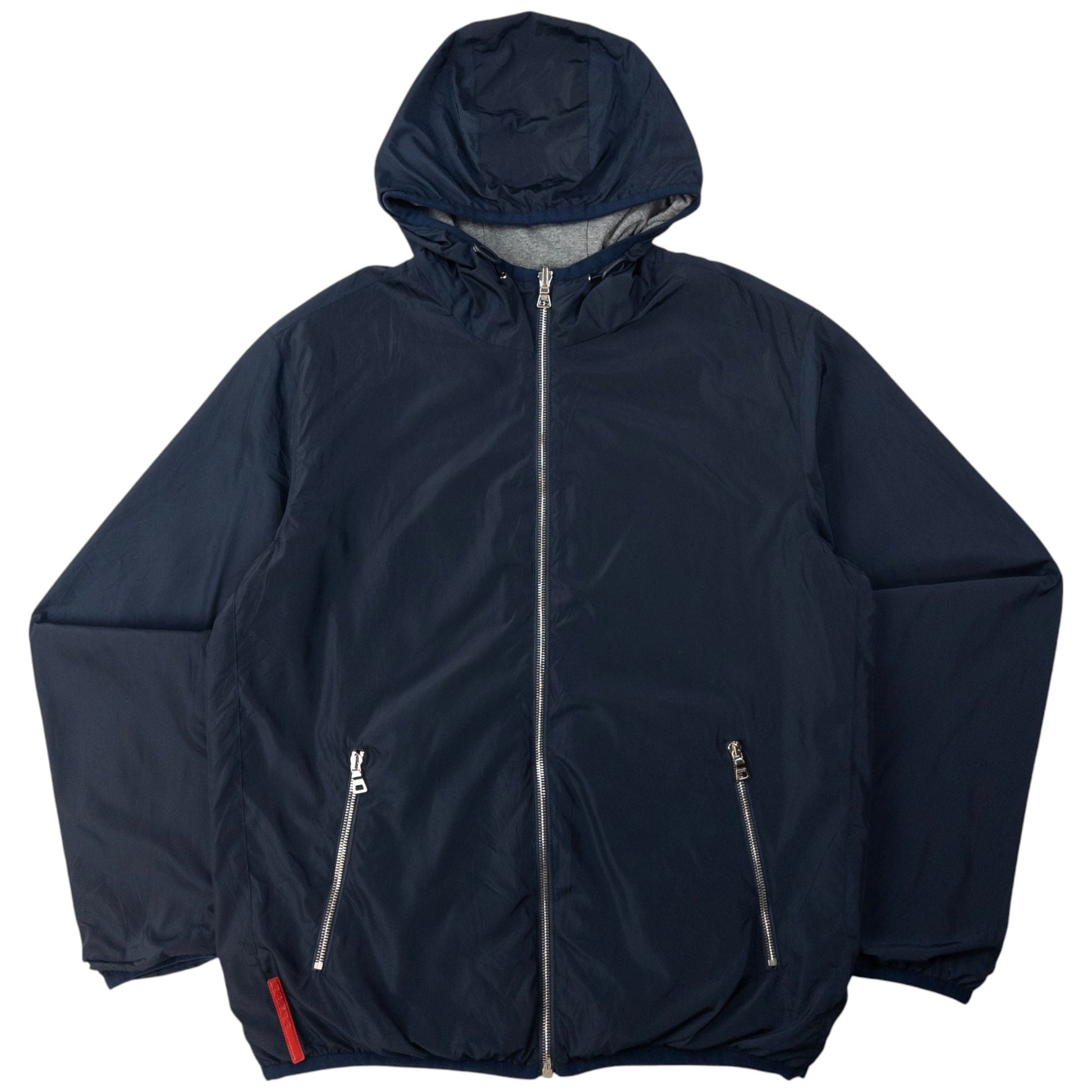 Prada Handbag Sport Reversible Up Jacket Navy Zip