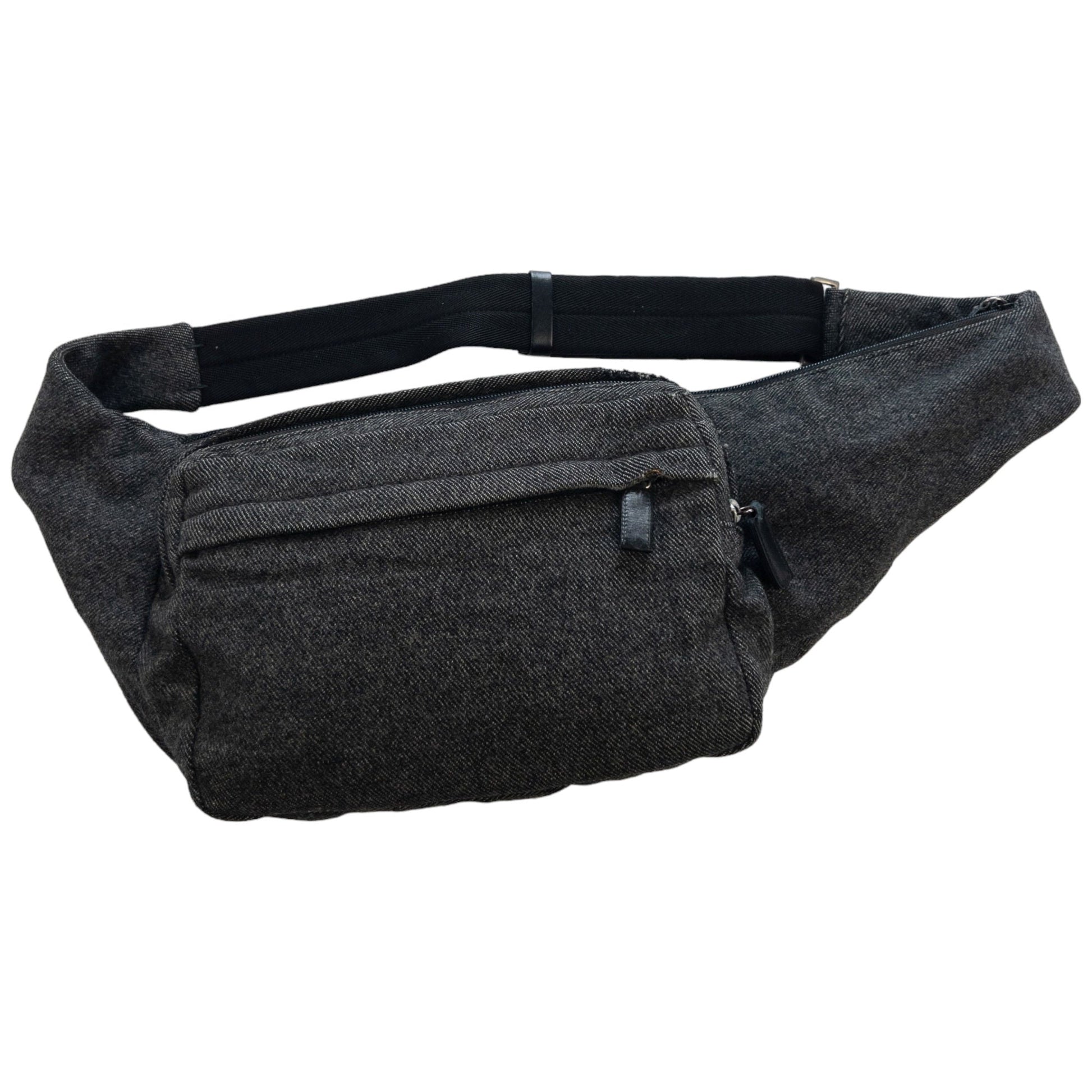 Prada Handbag Wool Cross Body Bag Gray