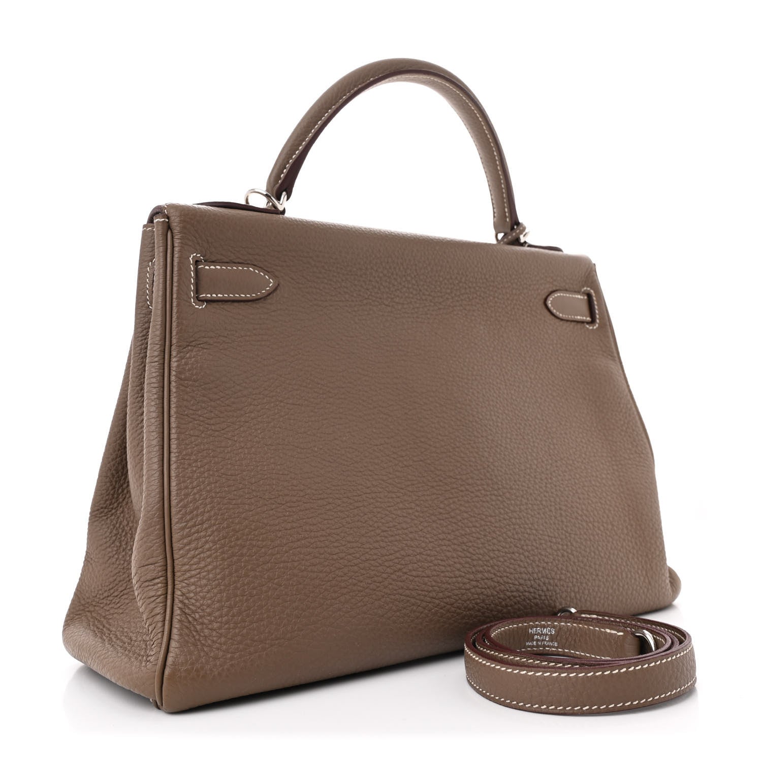 Hermes Togo Kelly Retourne Etoupe Handbag Travel Bag 32 Etoupe 1682621