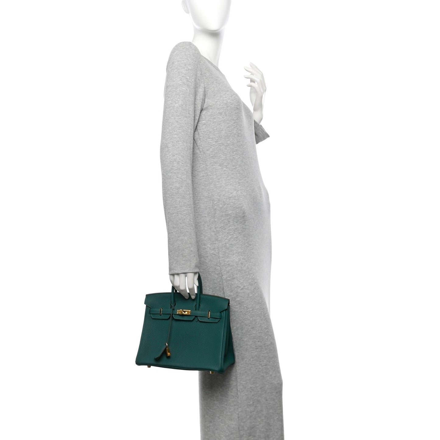 Hermes Togo Birkin Malachite Handbag Travel Bag 25 Malachite 1764101