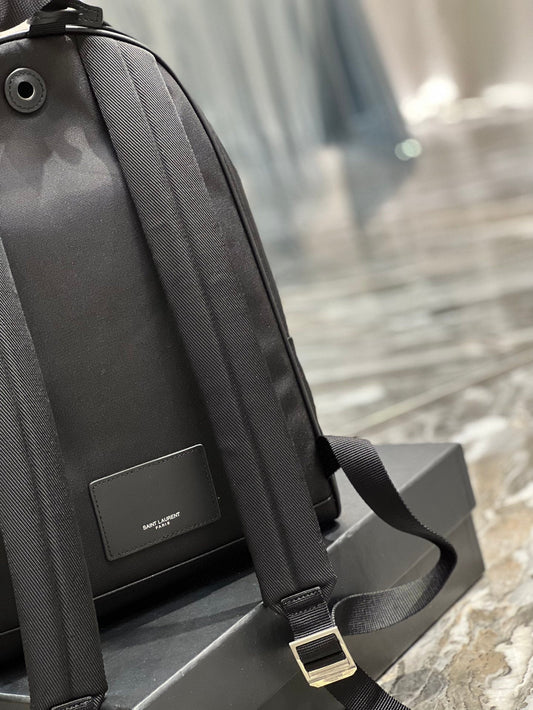 YSL Saint Laurent City Backpack Unisex 13.8in 35cm Canvas Black